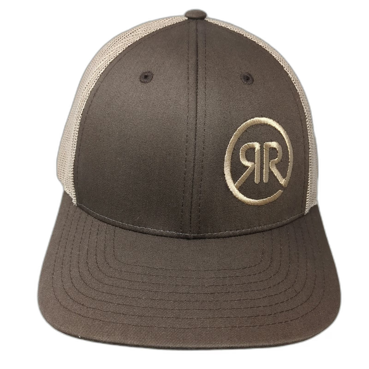 Richardson Trucker Hat Brown L Snapback Double R Ranch Mesh Back Curved Brim