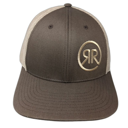 Richardson Trucker Hat Brown L Snapback Double R Ranch Mesh Back Curved Brim