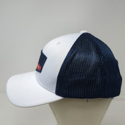 PGA Tour Trucker Hat White Blue One Size Mesh Snapback Golf Patch Pro Series