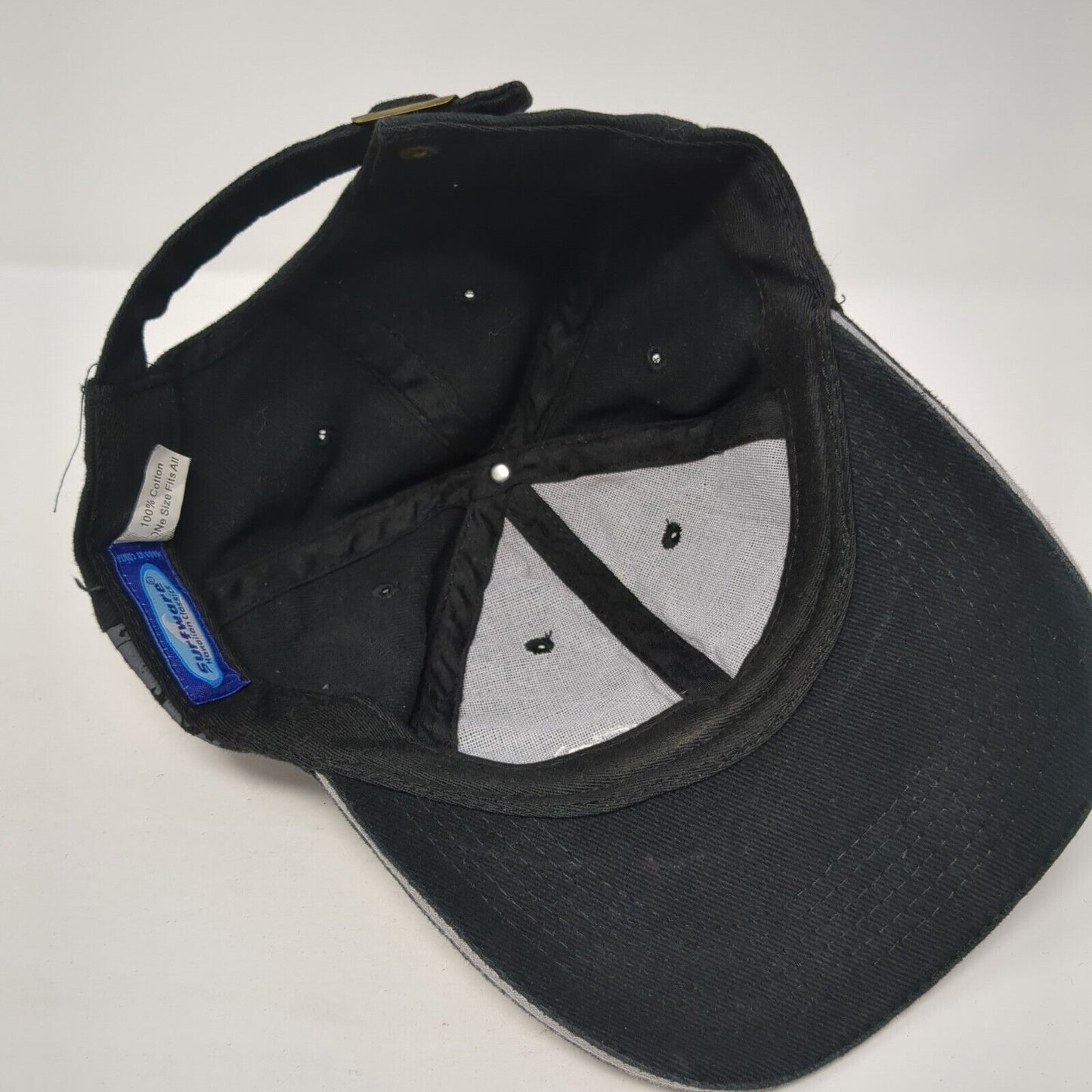Hawaii Slideback Hat Black One Size Adjustable Embroidered 6 Panel
