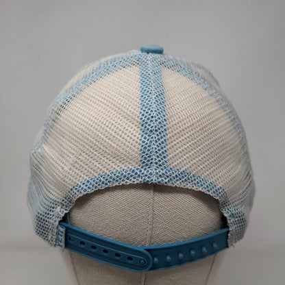 Yeti Coolers Snapback Mesh Back Trucker Hat Blue One Size Embroidered