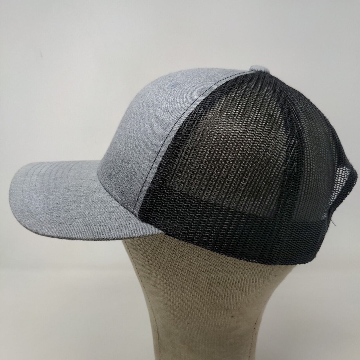 Yupoong Men's Snapback Mesh Back Hat Gray Blank Adjustable Polycotton
