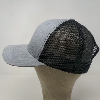 Yupoong Men's Snapback Mesh Back Hat Gray Blank Adjustable Polycotton