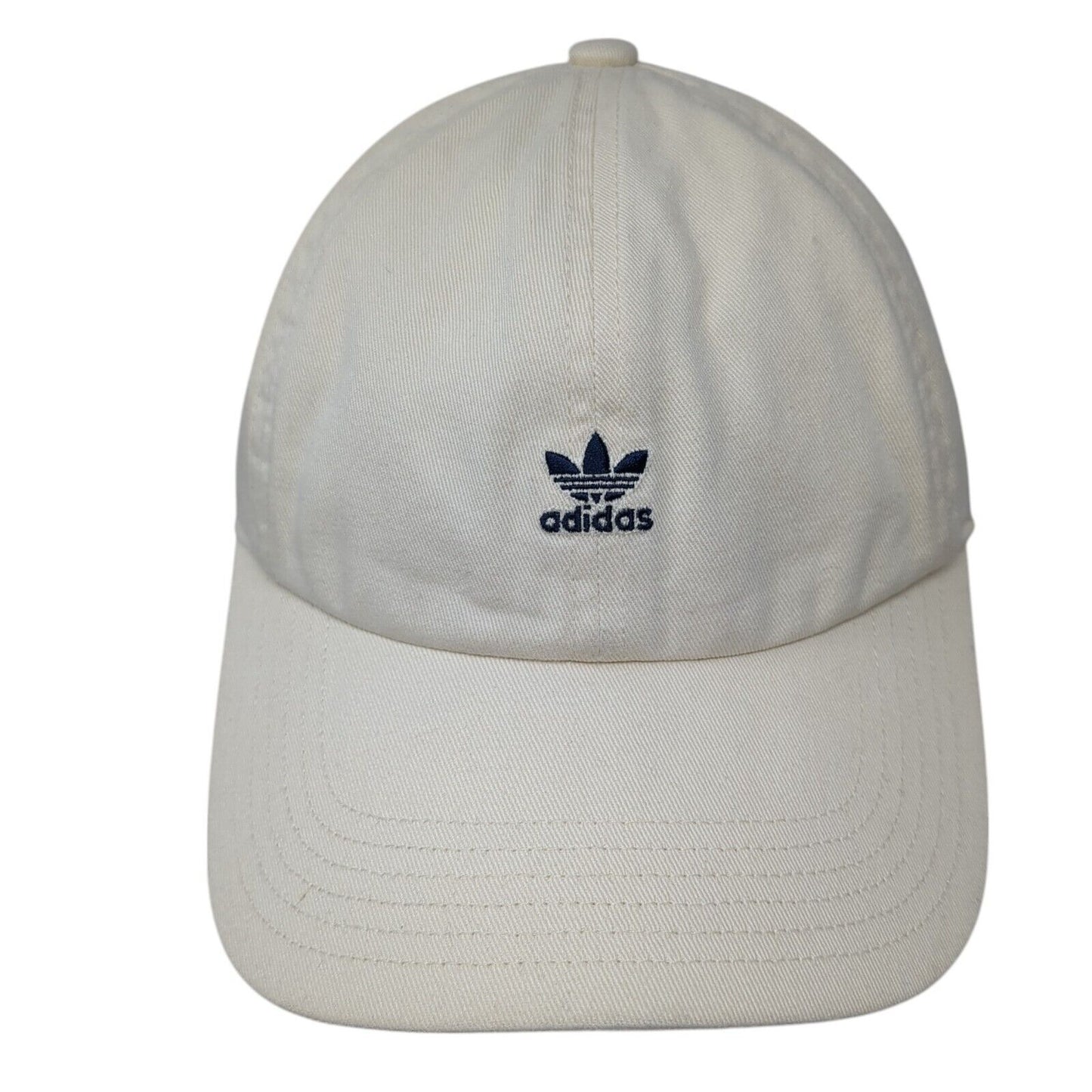 Adidas Trefoil Logo Slideback Hat Beige One Size Adjustable Embroidered