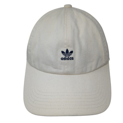 Adidas Trefoil Logo Slideback Hat Beige One Size Adjustable Embroidered