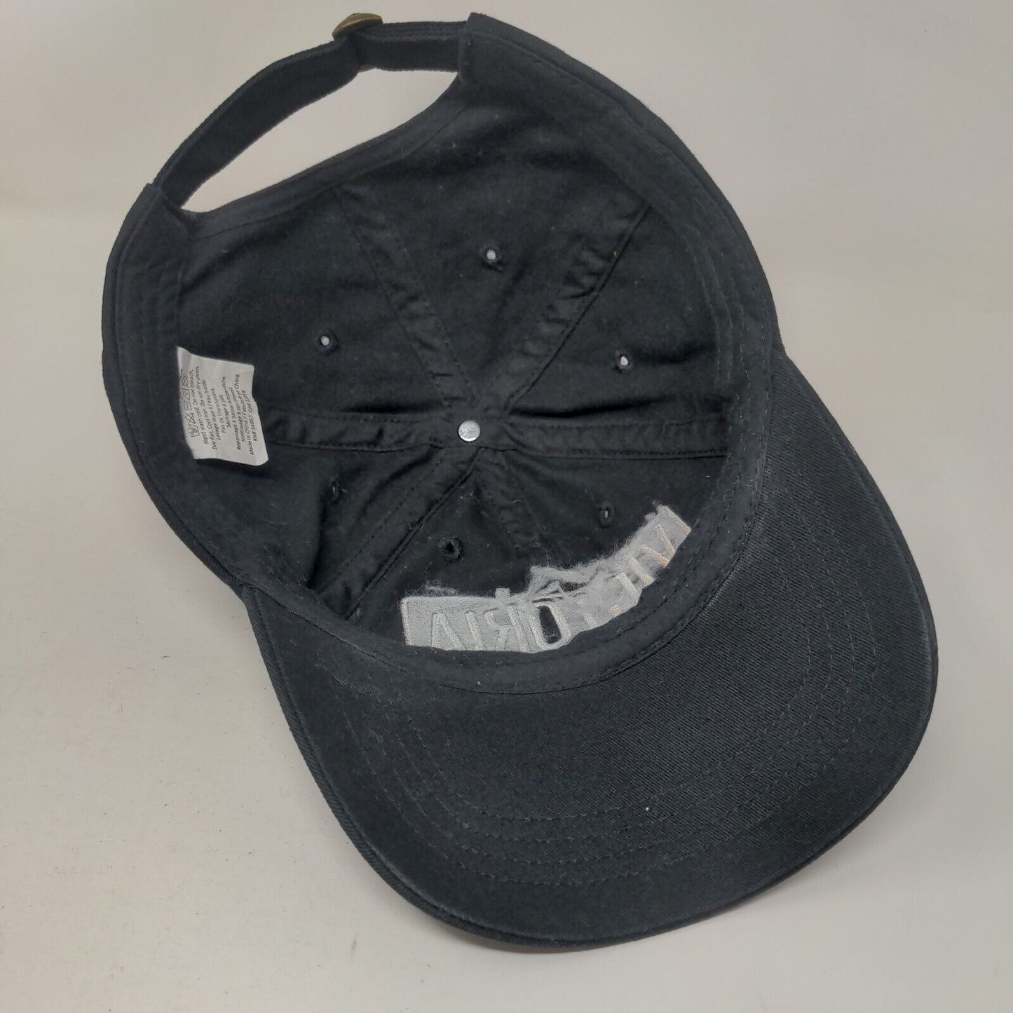 Victoria Sport Slideback Hat Black One Size Adjustable Embroidered 6 Panel