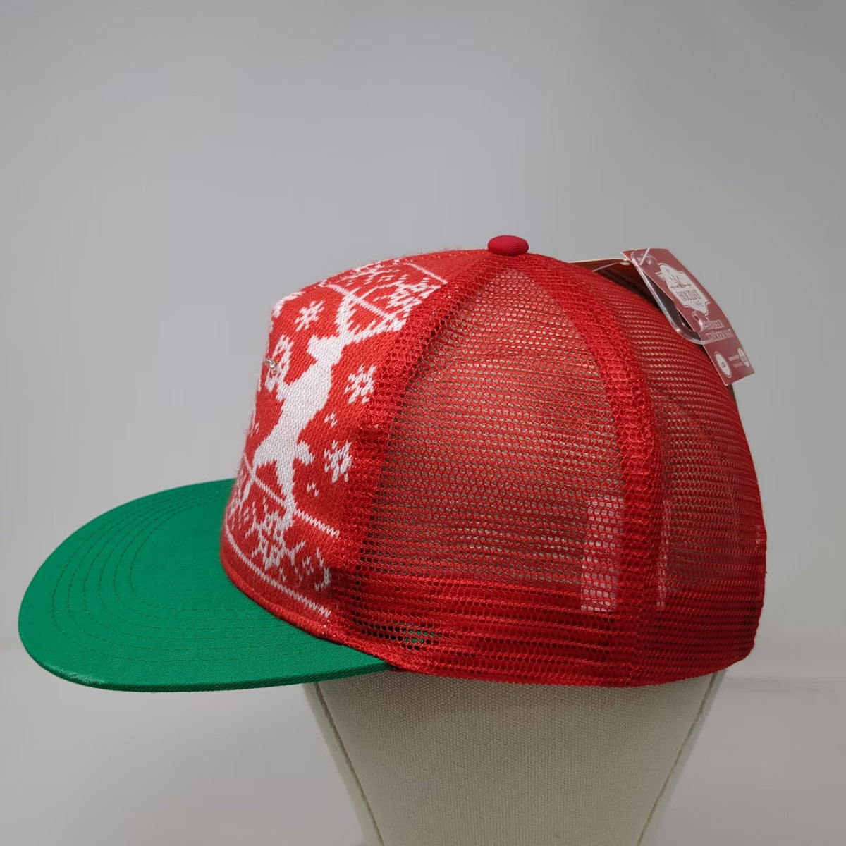 Holiday Time Trucker Hat Red Green OS LED Light Knit Christmas Tree W/Tags