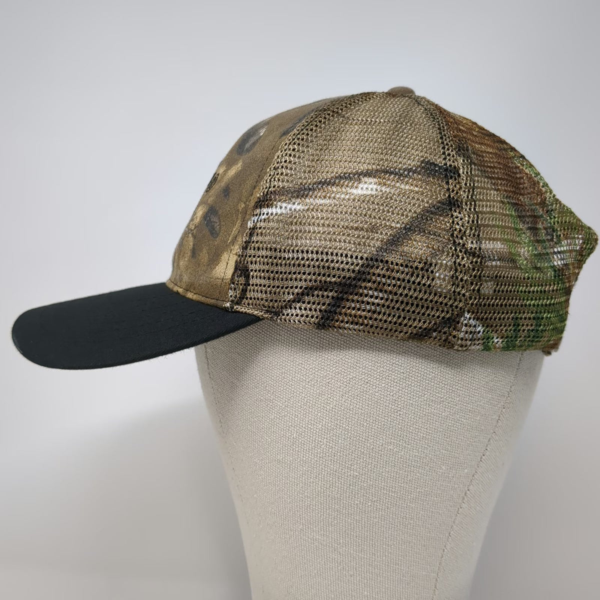 CAT Baseball Cap Green Black One Size Mesh Camo Holt of California Strapback Hat