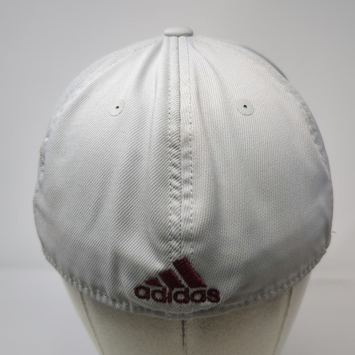Adidas Mississippi State Bulldogs NCAA Cap Gray Red XL Hat Stretch Fit Patterned