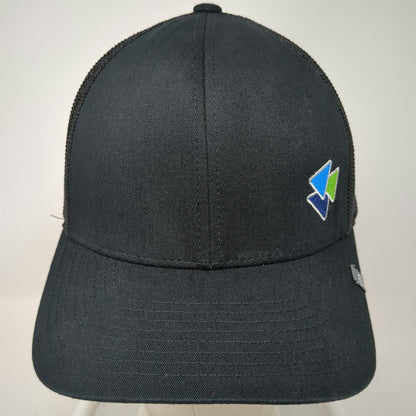 TravisMathew Trucker Hat Black One Size Snapback Mesh Flexfit 110 Golf Logo