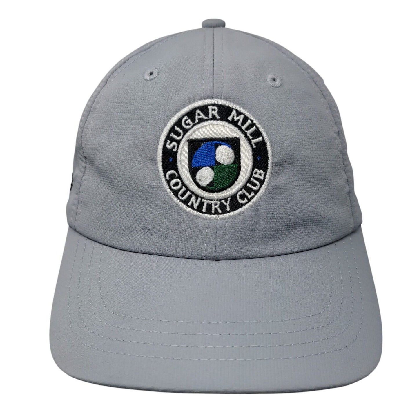 Sugar Mill Country Club Staff Strapback Hat Gray Classic Fit Ahead Performance