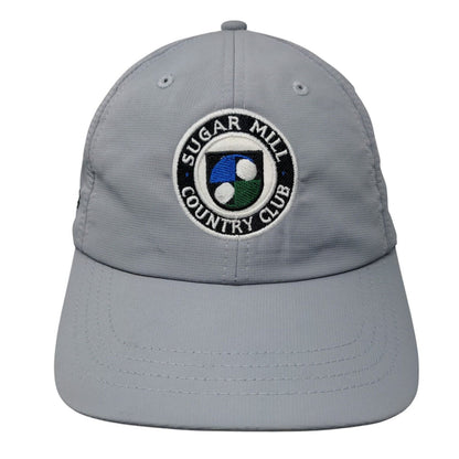 Sugar Mill Country Club Staff Strapback Hat Gray Classic Fit Ahead Performance