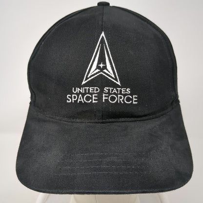 Baseball Cap Black One Size US Space Force Embroidered Made in USA Military Hat