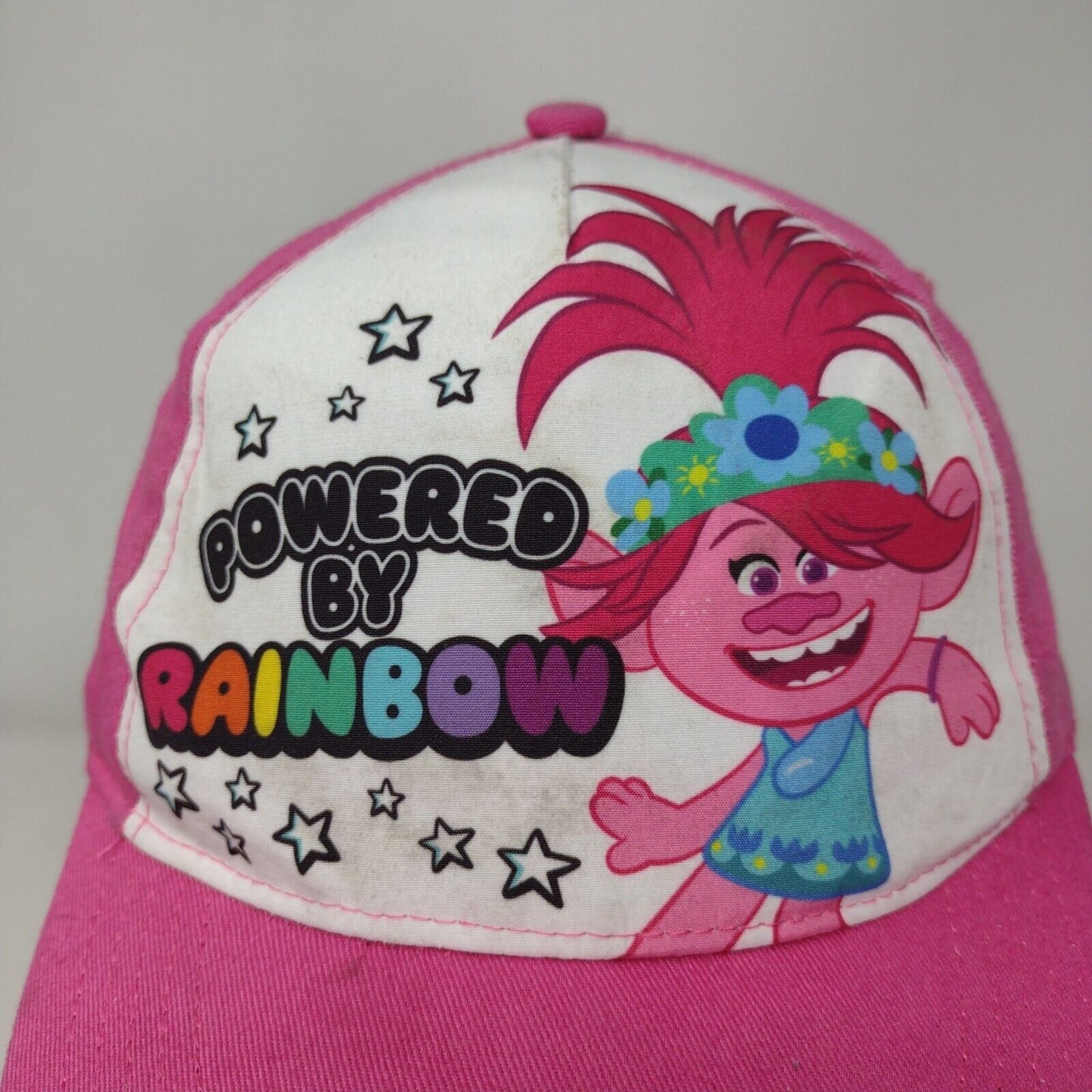 Powered By Rainbow Strapback Hat Pink OSFM Trolls World Tour Dreamworks