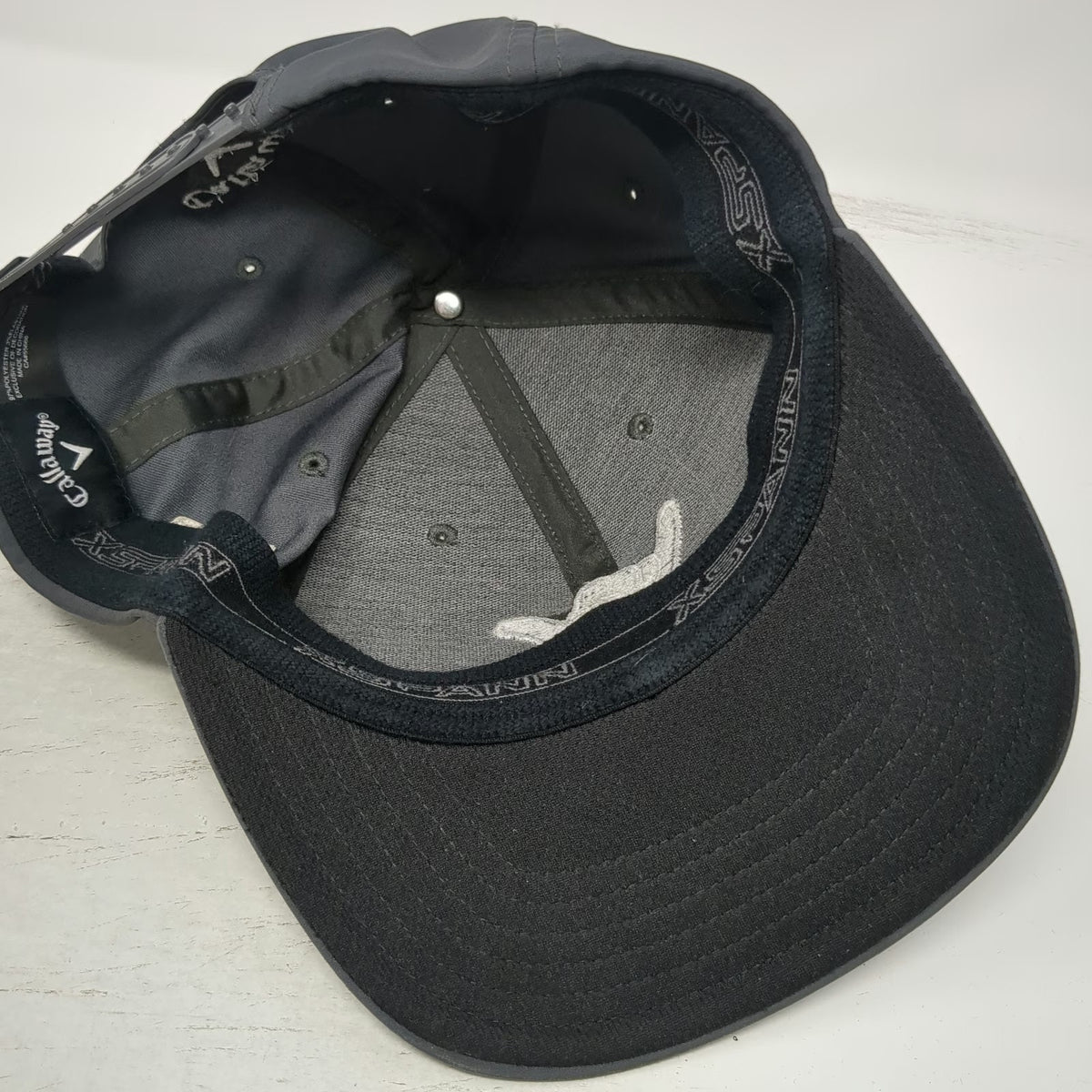 Callaway Snapback Hat Gray One Size Kapalua Hawaii Shaka Palm Pattern Logo Golf