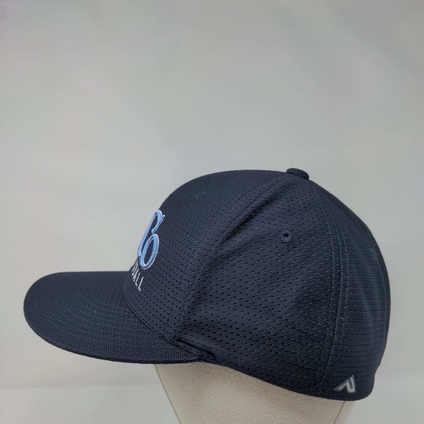 JayCo Softbakll Fitted Hat Blue L/XL Lightweight Vented Holes Pacific Headwear