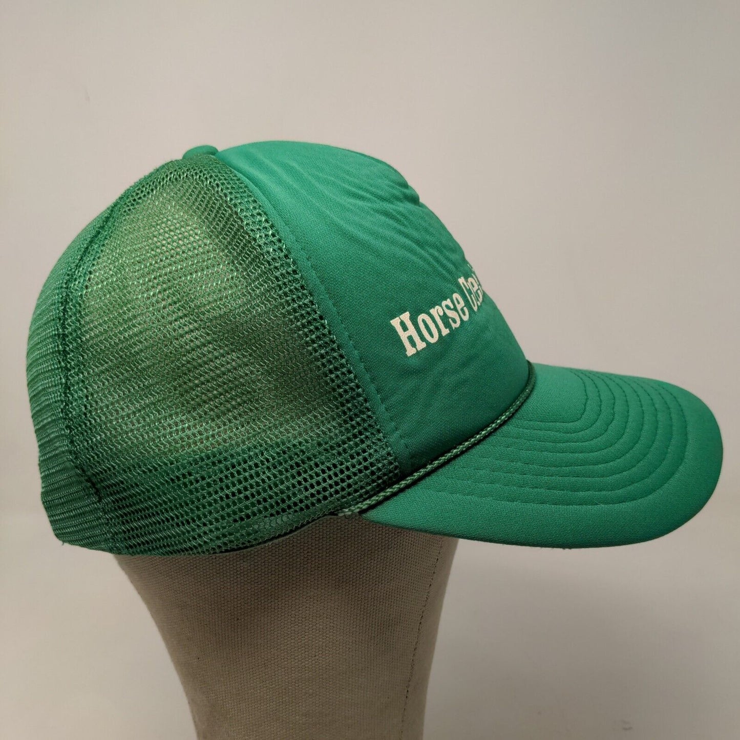 Horse Creek Resort Men's Snapback Mesh Back Trucker Hat Green Rope Graphic Logo