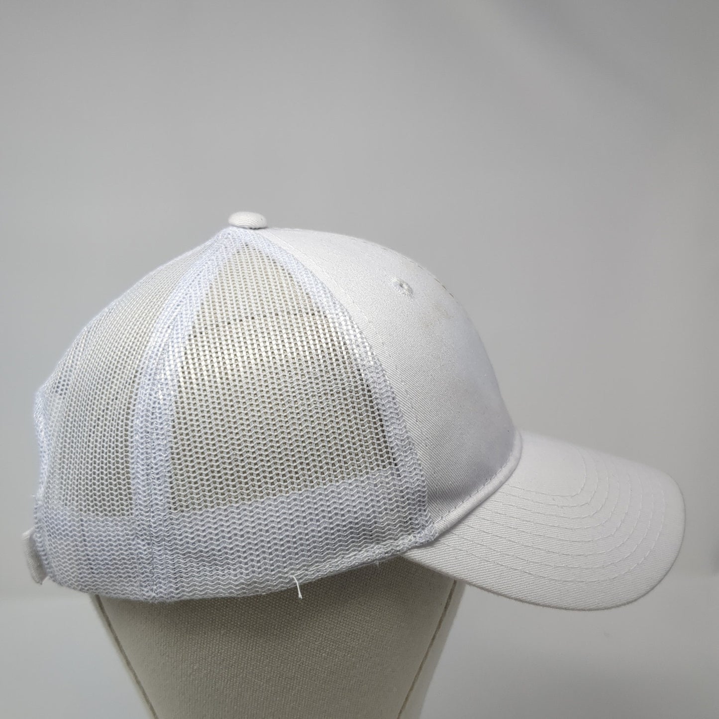 Outdoor Cap Strapback Trucker Hat White One Size Adjustable Mesh Back Blank