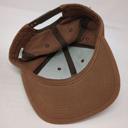 Electric Snapback Brown One Size Hat Quality Garments Est 2000 Logo Patch