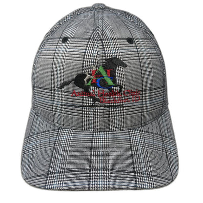 Flexfit Baseball Cap Gray XL Plaid Animal Health Clinic Blackfoot ID Hat Horse