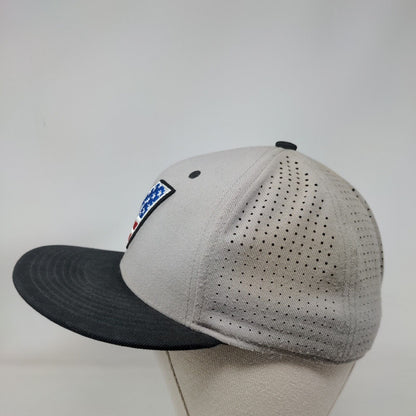 Nike Tru Dri Fit Fitted Mesh Back Hat Gray Size S-M Embroidered Patriotic A Logo