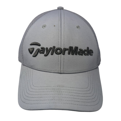 TaylorMade Fitted Baseball Cap Gray XL A-Flex Lightweight Embroidered 6 Panel