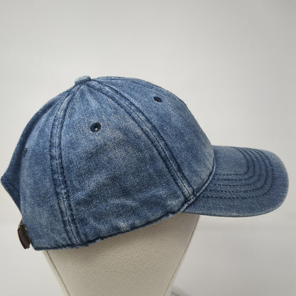 Unbranded Slideback Baseball Cap Blue One Size Adjustable 6 Panel Denim Blank