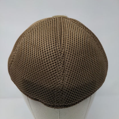 Condor Patch Fitted Mesh Back Hat Brown L/XL Vent Holes 6 Panel