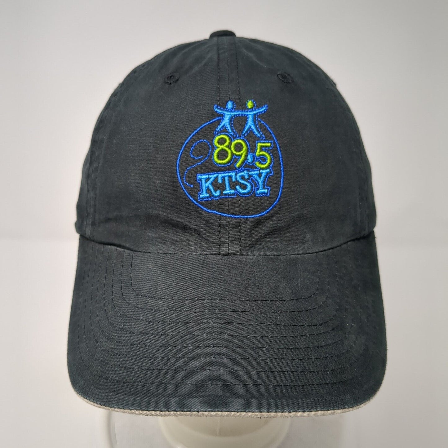 89.5 KTSY Strapback Hat Black One Size Embroidered Port Authority