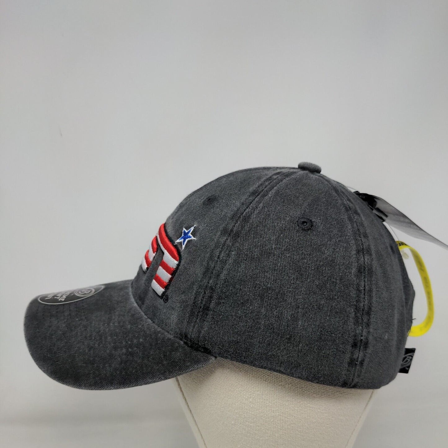 CSI American Flag Strapback Hat Gray OSFM Embroidered Git Bent W/Tags