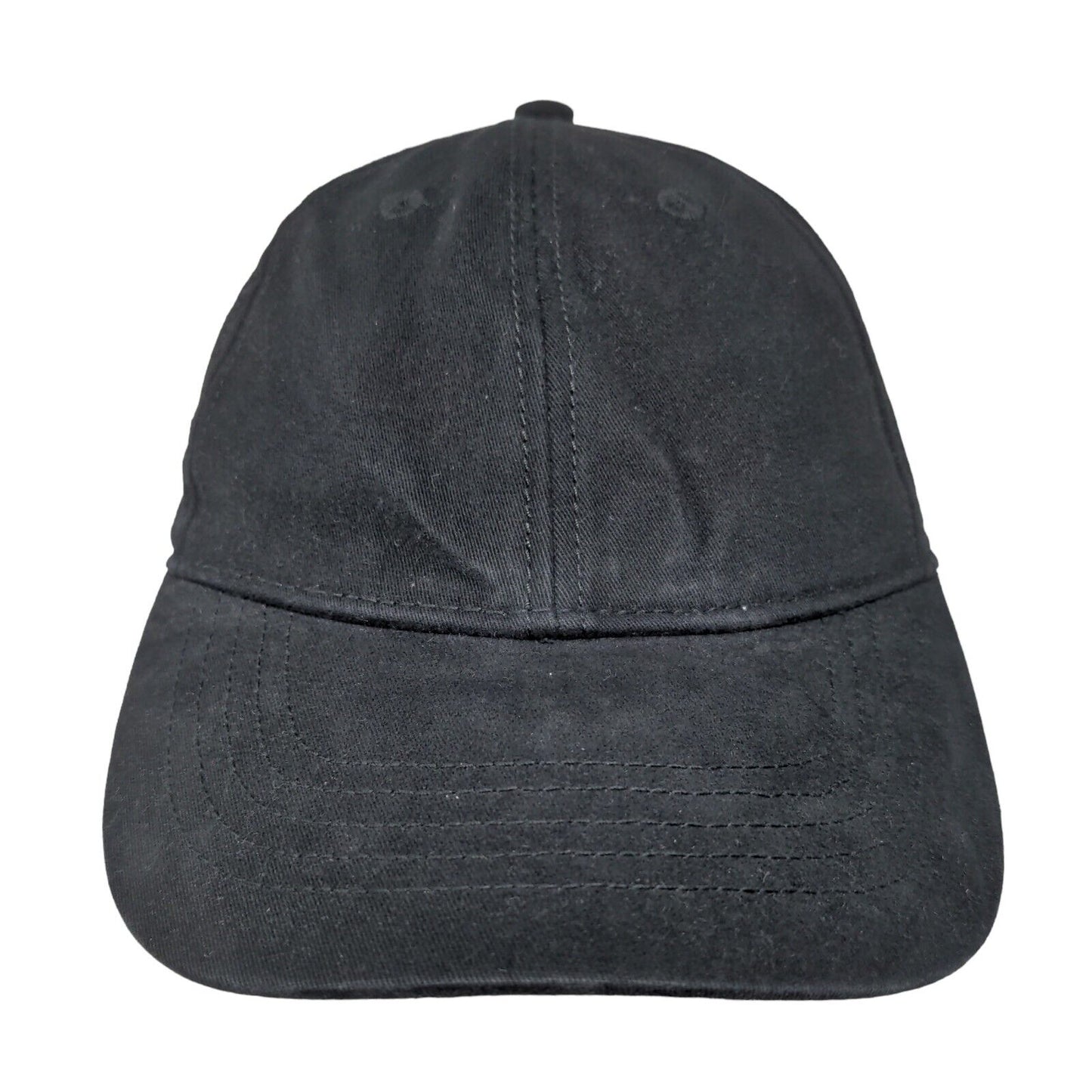 Unbranded Slideback Hat Black Soot OSFM Adjustable Solid 6 Panel Blank