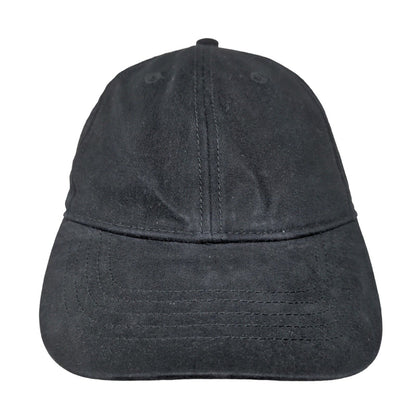 Unbranded Slideback Hat Black Soot OSFM Adjustable Solid 6 Panel Blank