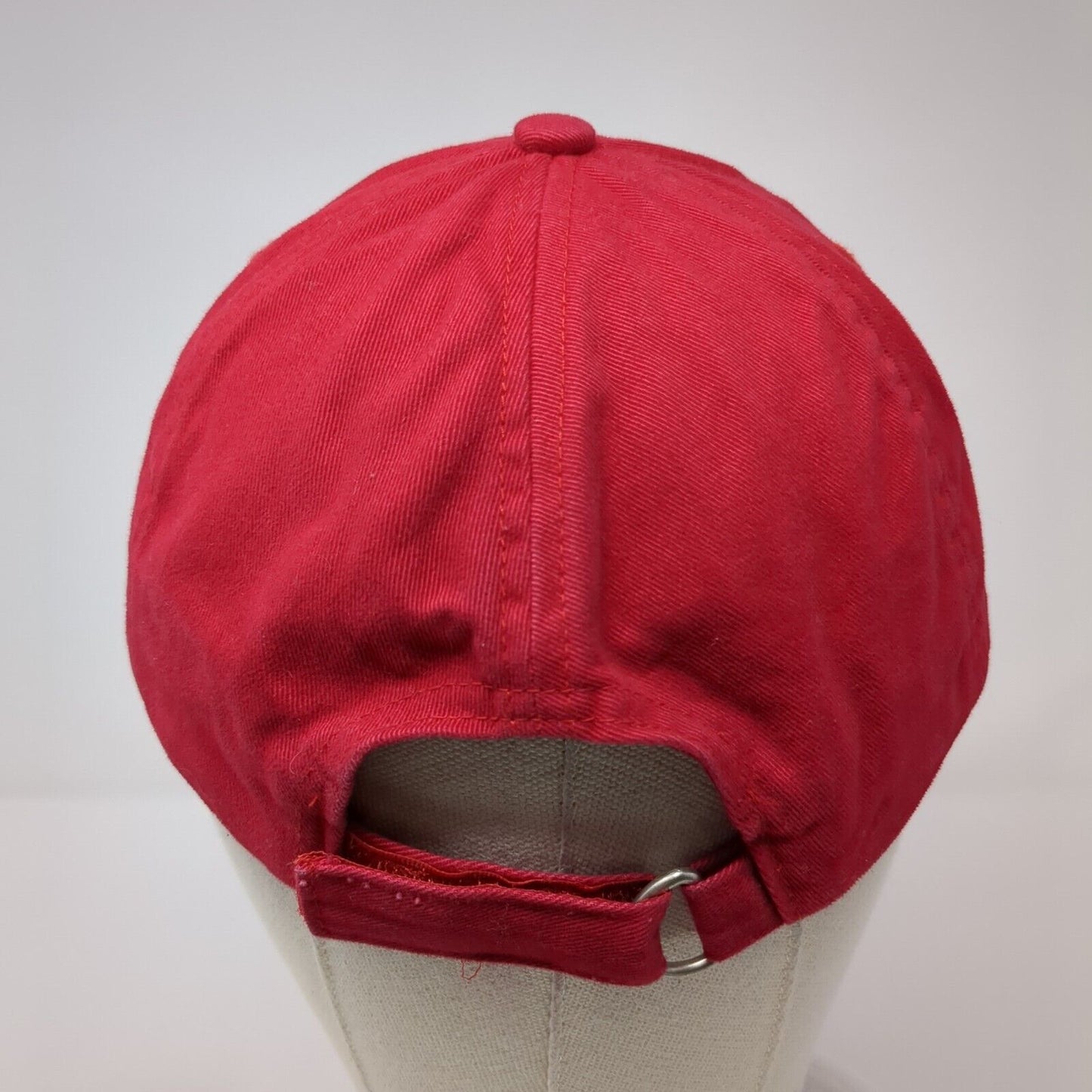 Unbranded Strapback Hat Red One Size Adjustable 6 Panel Blank Outdoor