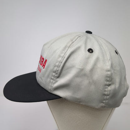 American Image 5 Panel Gray Hat Toshiba Houston Texas Red Snapback Vintage