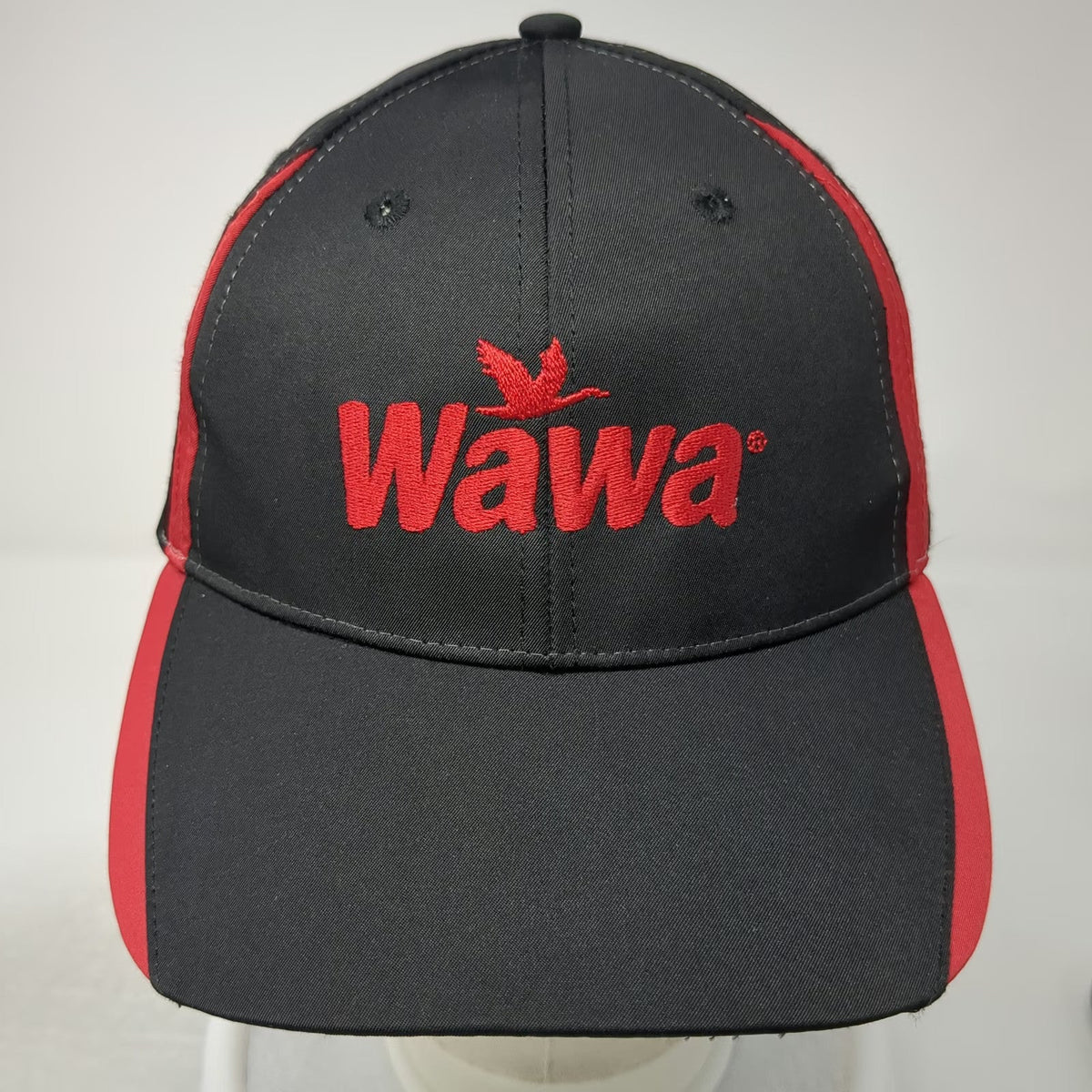 Wawa Baseball Cap Black One Size Polyester Strapback Red Goose Embroidered Hat