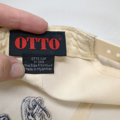 OTTO 5 Panel Beige Blue One Size Hd Muscle 20 Embroidered Snapback Hat Two Tone