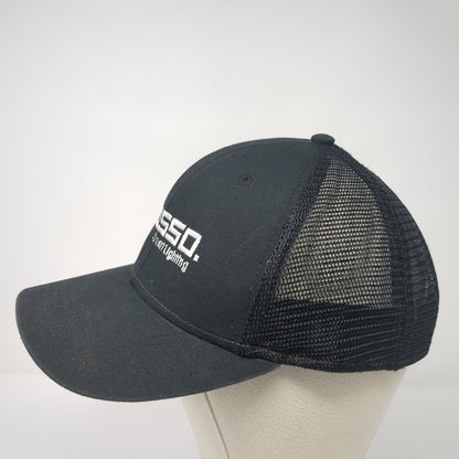 Bosso Smart Lighting Snapback Trucker Hat Black One Size Mesh Back Legacy