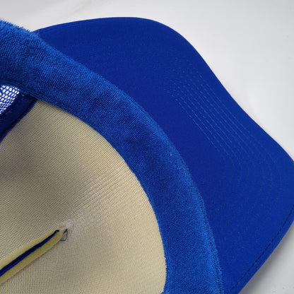 Otto Trucker Hat Blue OSFM Quilici Construction Excavator Mesh Snapback Rope Cap