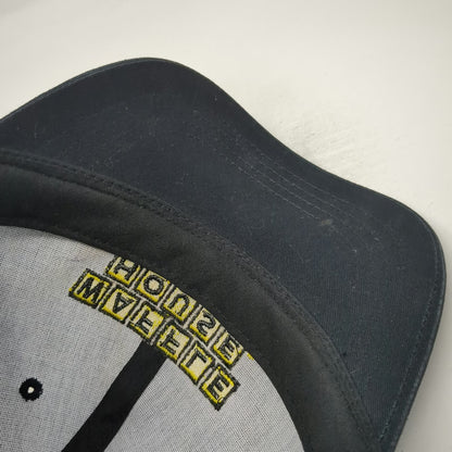 Waffle House Baseball Cap Black One Size Strapback Embroidered WH Logo Patch Hat