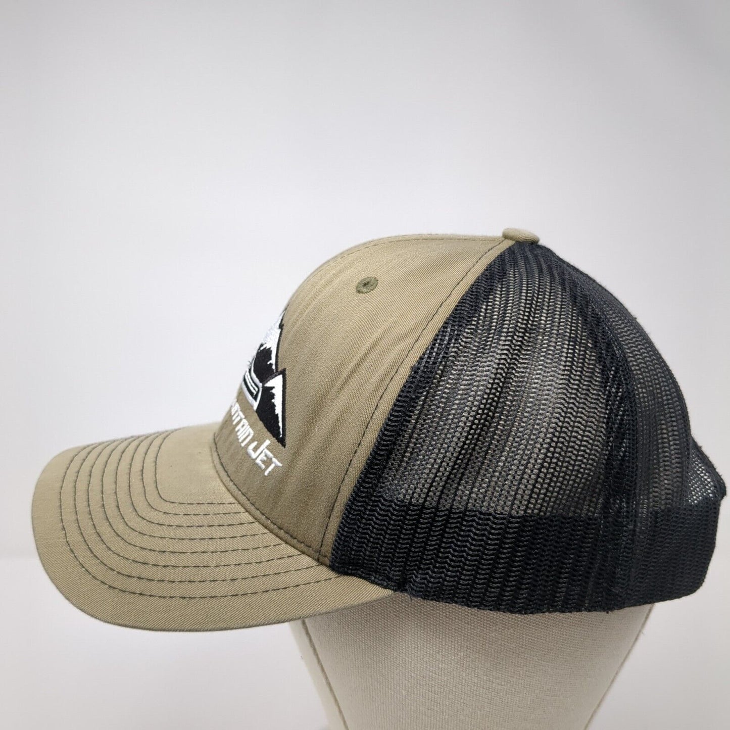 Rocky Mountain Jet Snapback Trucker Hat Brown One Size Mesh Back Outdoor