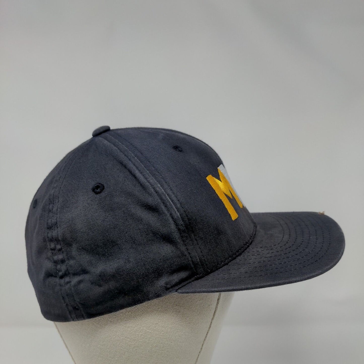MYB Fitted Hat Blue L/XL Embroidered 6 Panel Pro Model Pacific Headwear