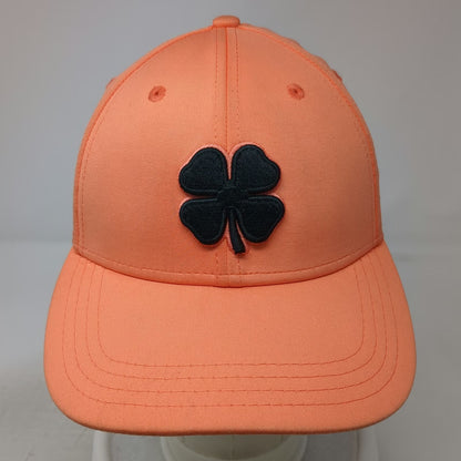 Black Clover Baseball Cap Orange One Size Stretch Fit Live Lucky Clover Logo Hat