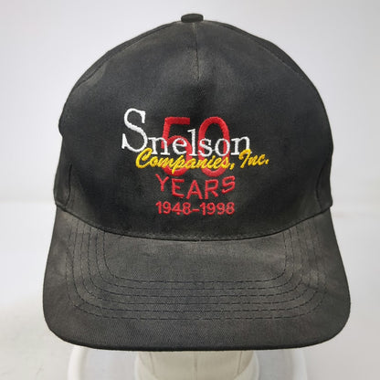 Cap America 5 Panel Black Hat Snelson Companies 50 Years Snapback USA Vintage OS