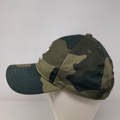 Adidas Men's Slideback Hat Green Camo Size OSFM Embroidered Trefoil Logo