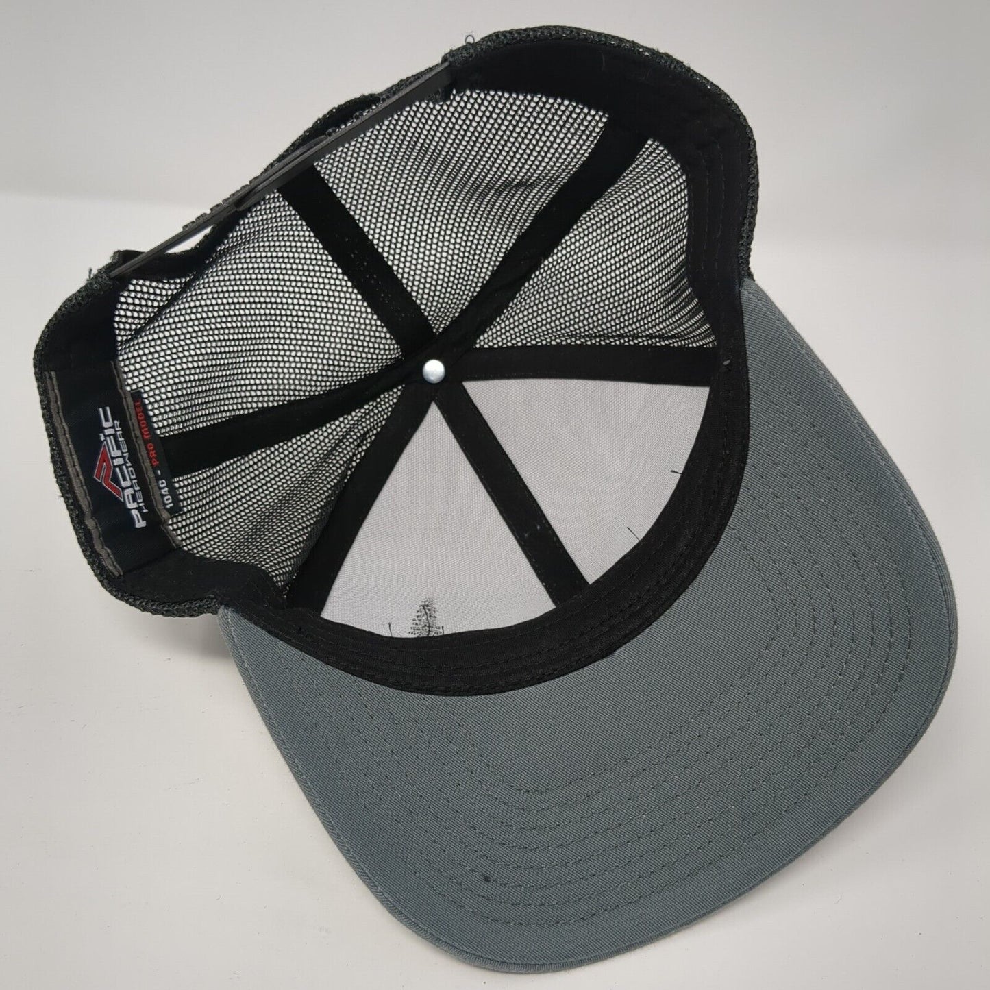 Camp Ida-Haven Snapback Mesh Back Trucker Hat Gray One Size Adjustable