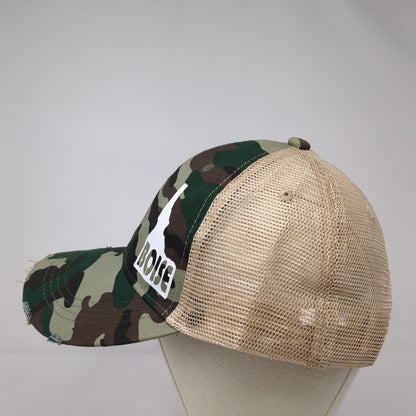 Boise ID Snapback Trucker Hat Camouflage One Size Mesh Back Adjustable