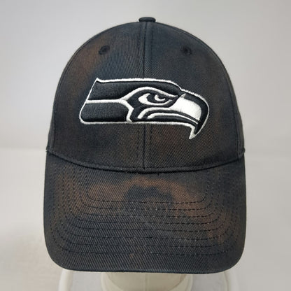 DTS Seattle Seahawks NFL Cap Black One Size Adjustable Strap Embroidered Hat