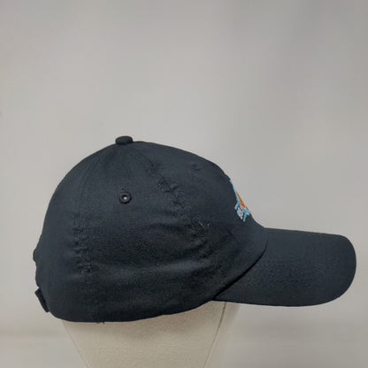 99.5 QYK Strapback Hat Black OS Adjustable Embroidered Vented Holes Hit Wear