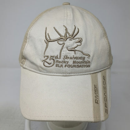 Rocky Mountain Elk Foundation RMEF Baseball Cap Beige One Size Sponsor 25th Hat
