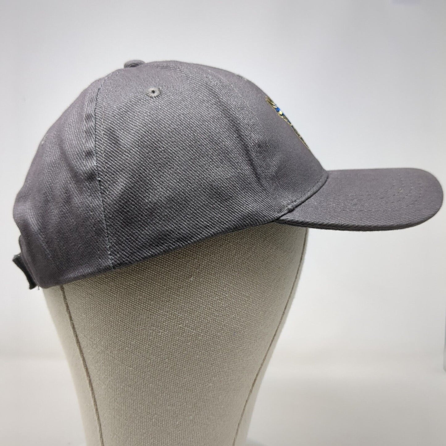 NRA Golden Eagles Strapback Hat Gray OSFA Adjustable Embroidered